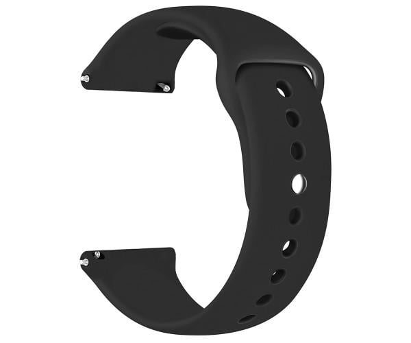 Ремешок Silicone для Samsung Galaxy Watch FE 40 мм/Watch 7/6/5 20 мм Черный