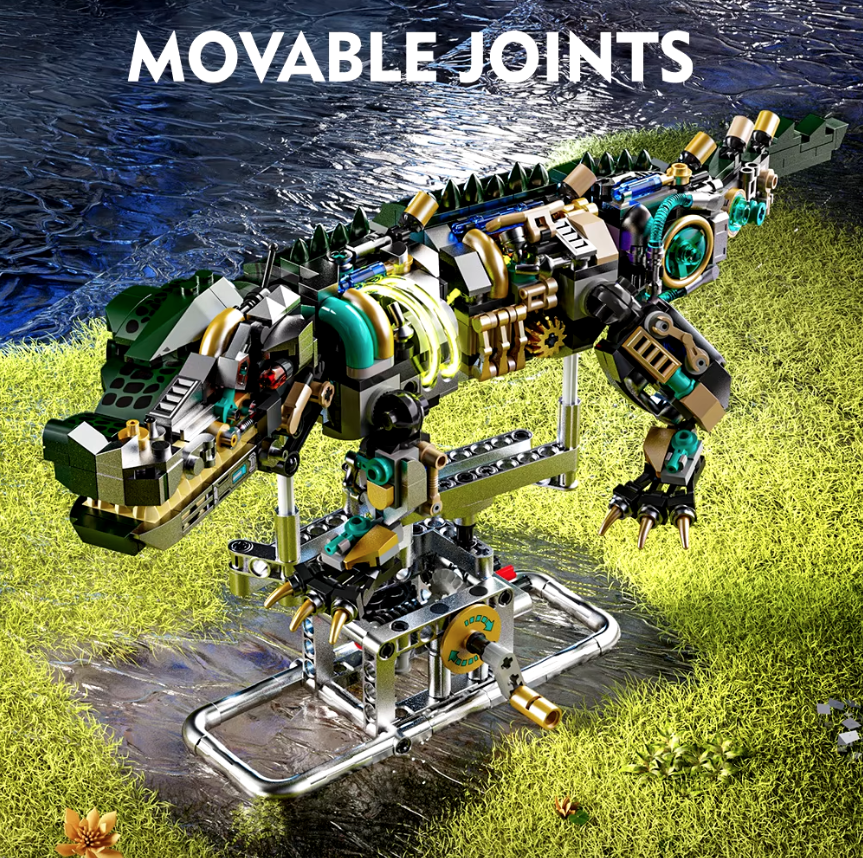 Конструктор детский MJI Крокодил механический двухсторонний 996 дет. (22792499) - фото 7 Конструктор детский MJI Крокодил механический двухсторонний 996 дет. (22792499) - фото 7