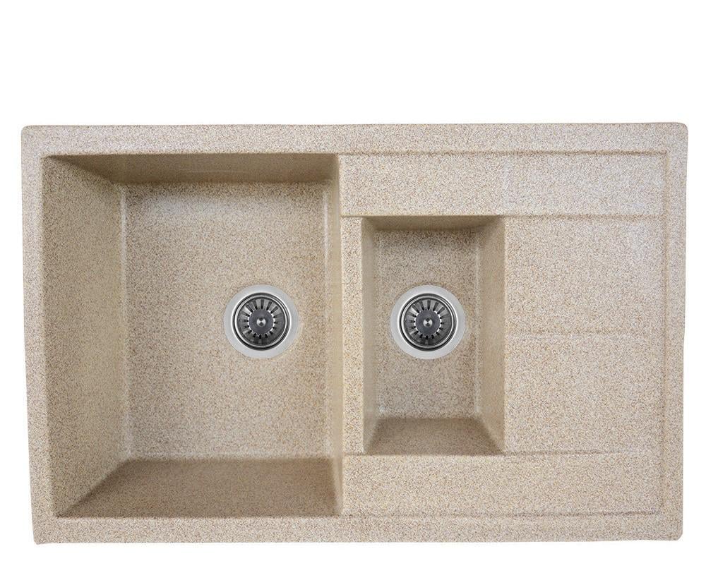 Мойка для кухни Platinum Kessan 7850W Глянец Бежевый