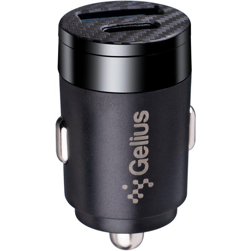 Зарядное устройство автомобильное Gelius Inch Twix GP-CC010 USB+Type-C QC/PD 35 W Black (92308)