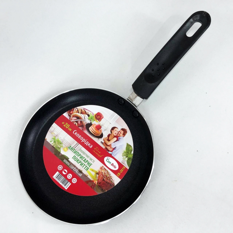 Сковорода Con Brio СВ-2019 для млинців індукційне дно 20 см (tf5160) - фото 3