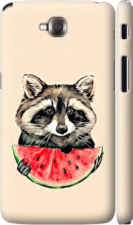 Чехол на LG G Pro Lite Dual D686 Енотик с арбузом (4605m-440-42517)