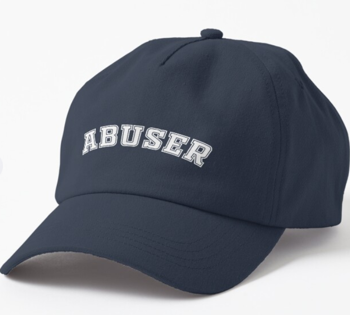 Кепка унисекс Malfini с принтом "Abuser Абьюзер" Темно-синий (ПН143К-3)