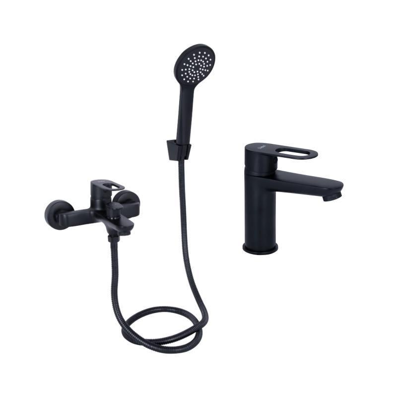 Комплект смесителей для раковины и ванны Lidz Latwa LDLAT001BLA45418 Black (2500945290)