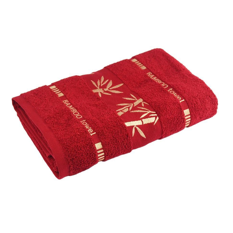 Махровое полотенце банное GM Textile Bamboo 70х140 см Красный