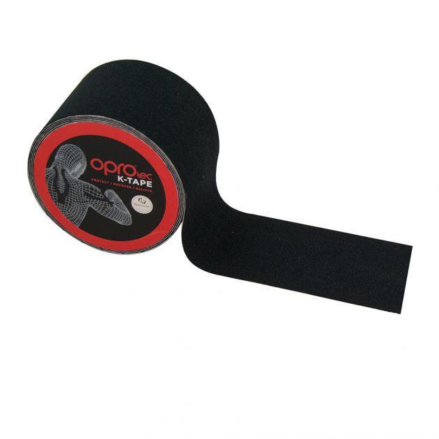 Тейп кинезиологический OPROtec Kinesiology Tape TEC57541 5 см х 5 м Черный