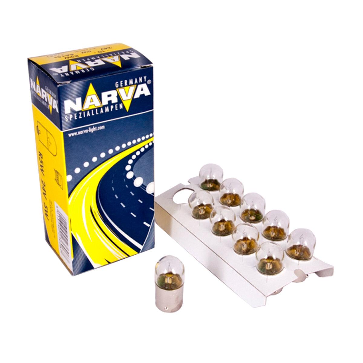 Автомобільна лампа розжарювання Narva R5W 24V 5W BA15s 10 шт. (2551-d034a)