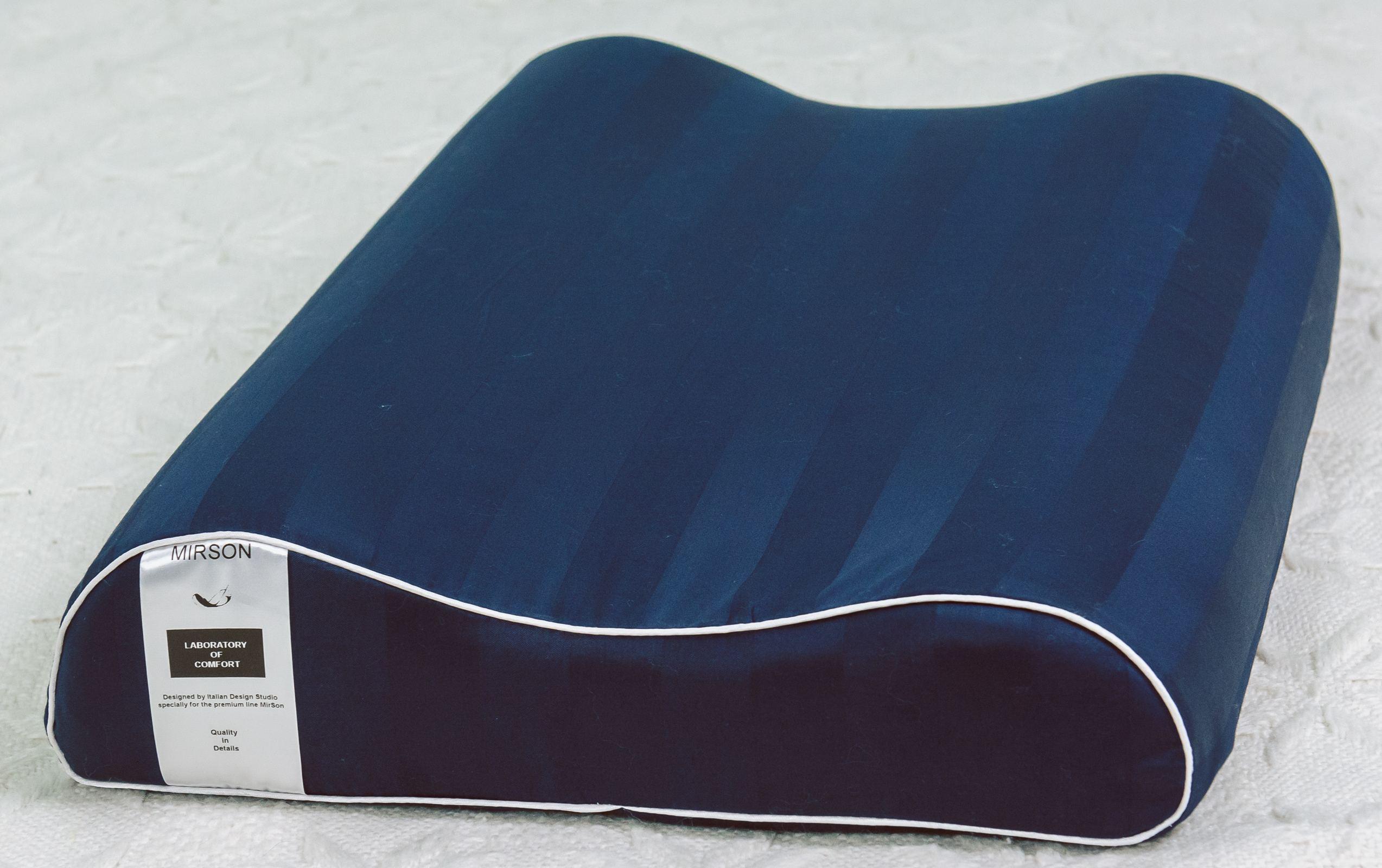 Подушка ортопедическая MirSon №6006 Noble stripe Sea 58х40х10,5 см Blue (2200003260946)