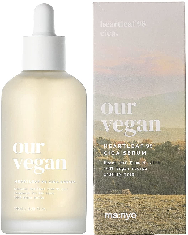 Сыворотка для лица успокаивающая Manyo Our Vegan Heartleaf Cica Serum 100 мл (8809730951833)