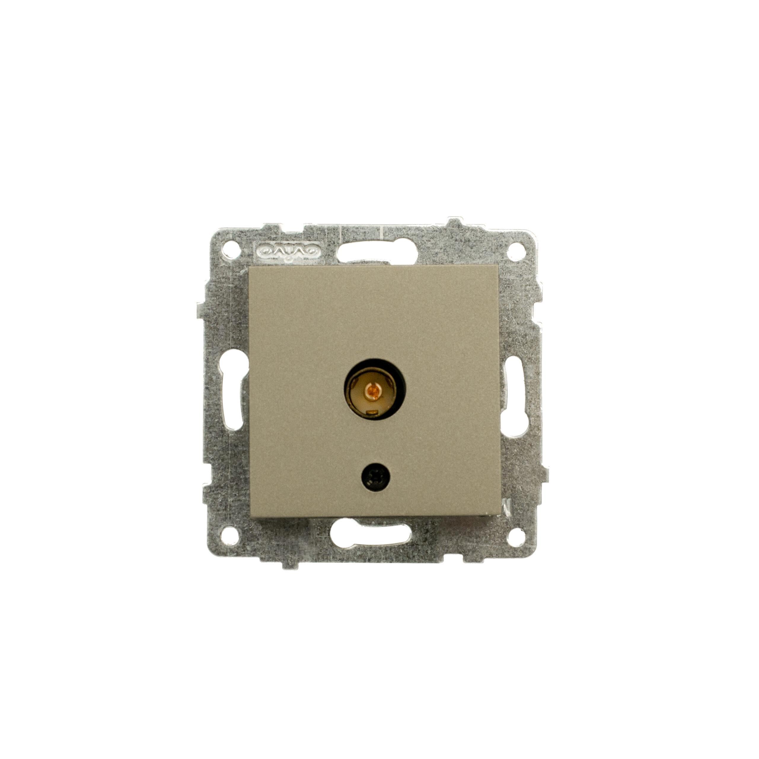 Механизм розетки ТВ проходной врезной Ovivo Electric Grano Антрацит