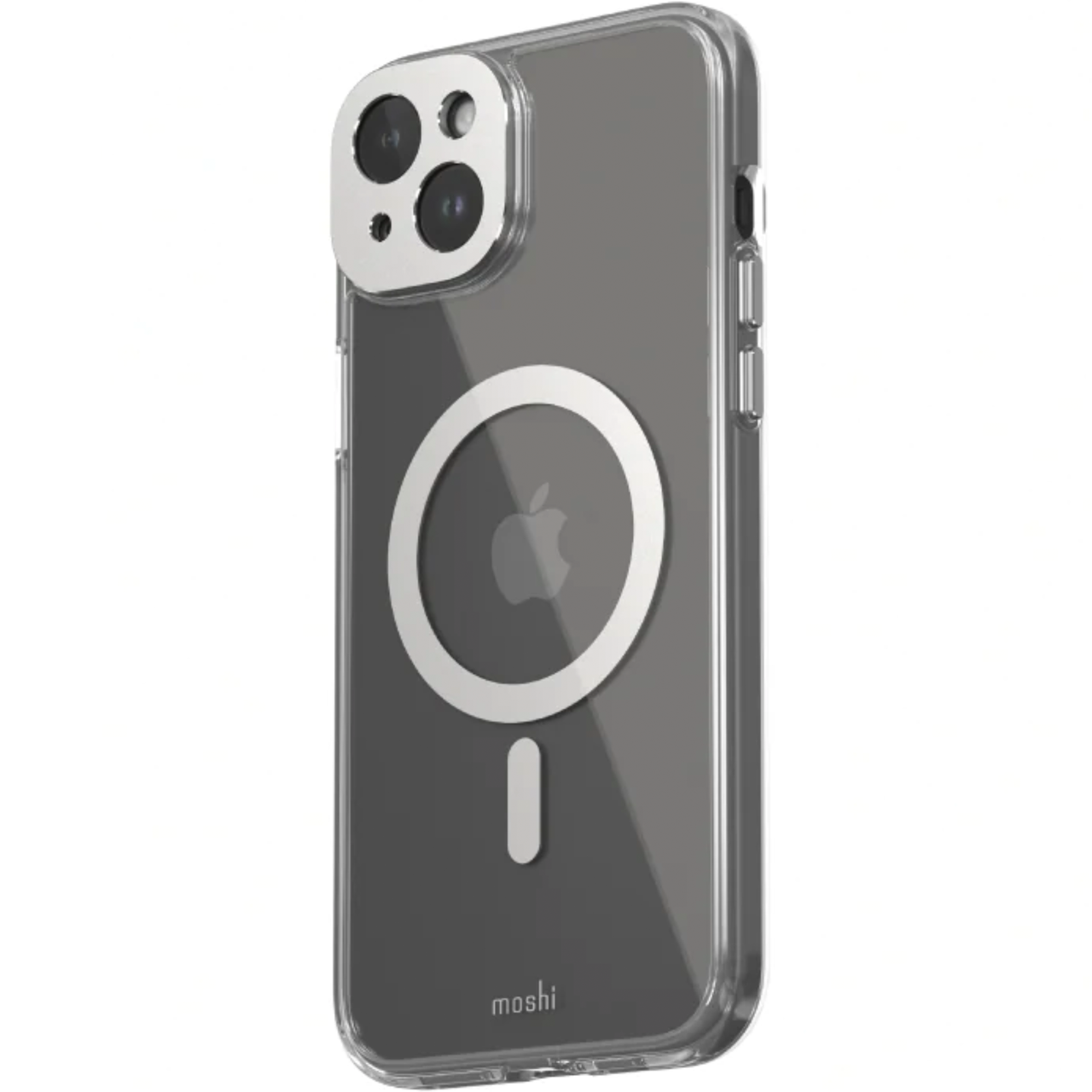 Чехол накладка Moshi iGlaze Slim Hardshell Case with MagSafe for iPhone 15, Luna Silver (99MO231001)