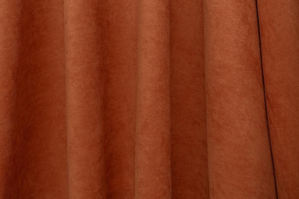 Комплект штор Микровельвет 1,5x2,85 м 2 шт. №42 Терракотовый (BB75Q-01) - фото 2 Комплект штор Микровельвет 1,5x2,85 м 2 шт. №42 Терракотовый (BB75Q-01) - фото 2