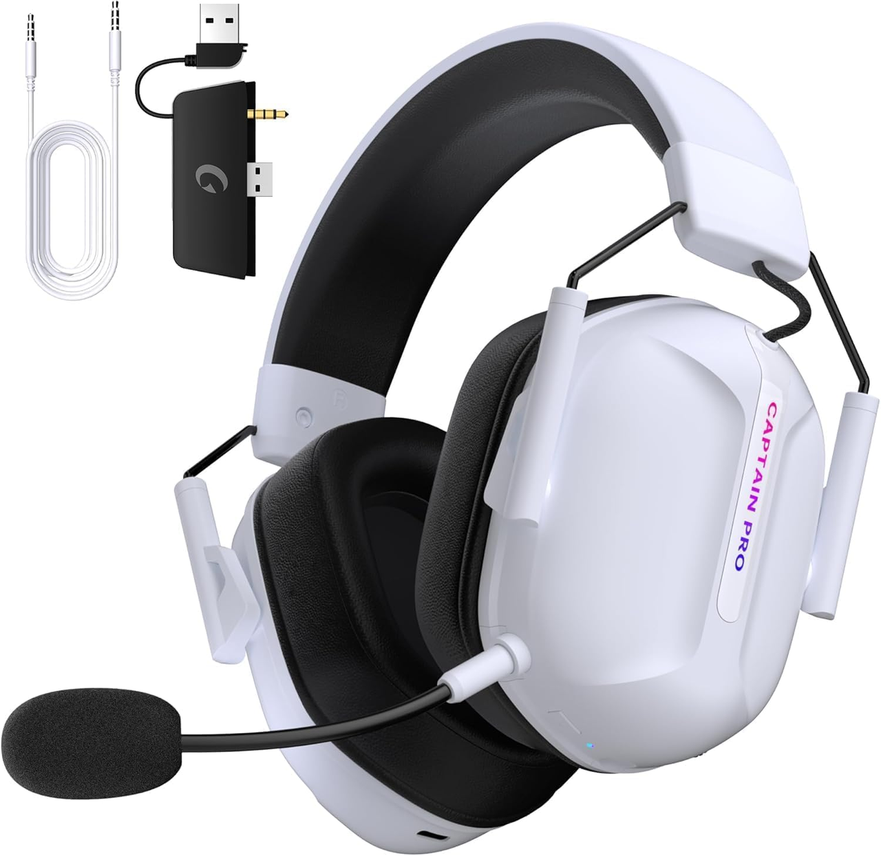 Игровая гарнитура RYR Captain 560 Bluetooth 5.3 White (3015338931)