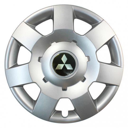 Автомобильные колпаки SKS 219 R14 с логотипом Mitsubishi 4 шт. Серебристый