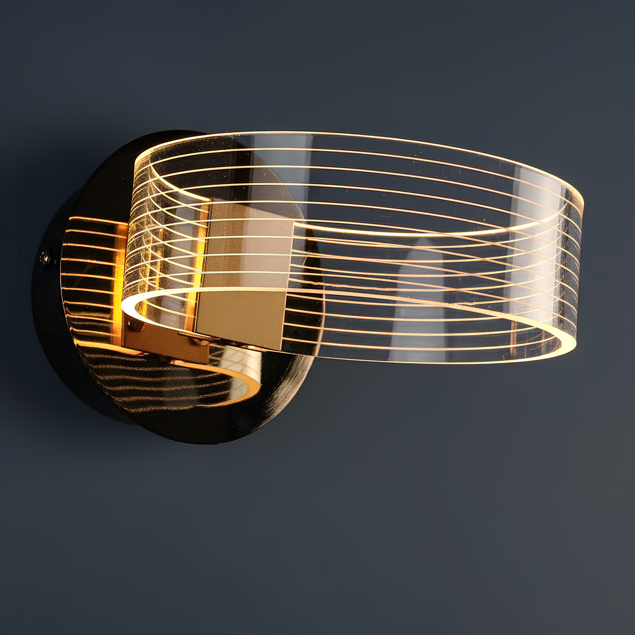 Бра светодиодная Sirius 12W с круглым рассеивателем 3000-6000K Золотой (N 3705-1 GOLD)