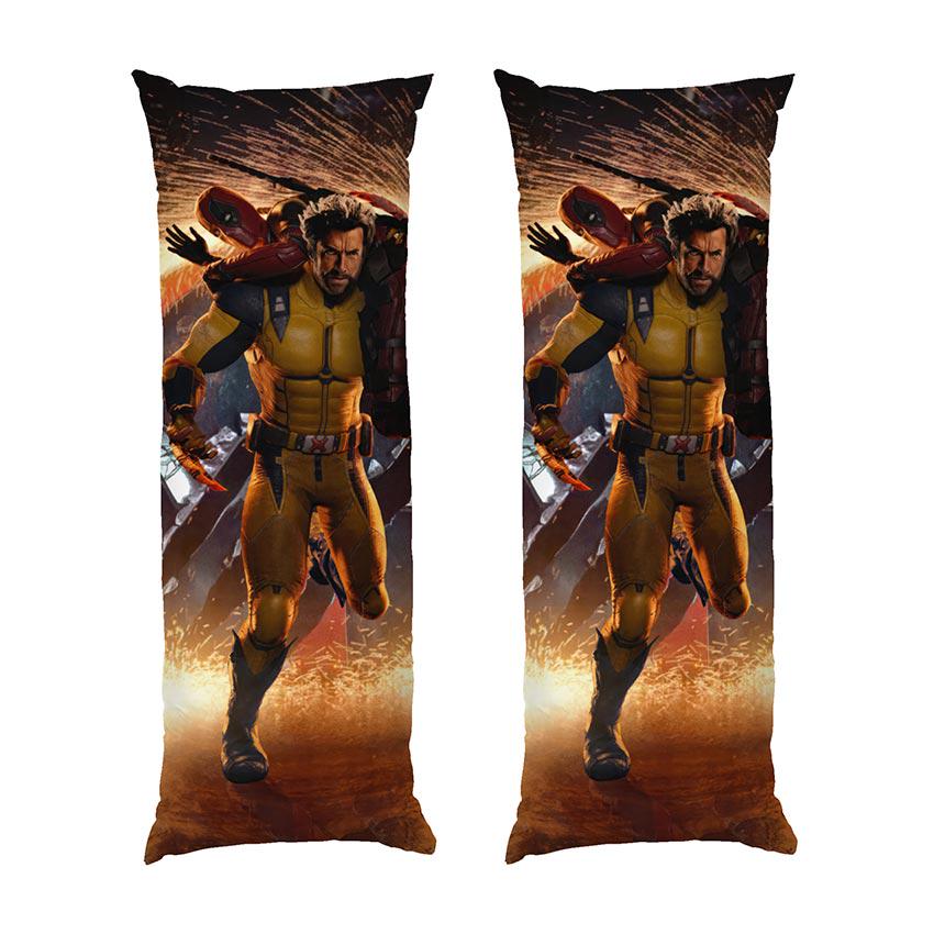 Подушка дакімакура Deadpool vs Wolverine Escape габардин 120х40 см (113271-1)