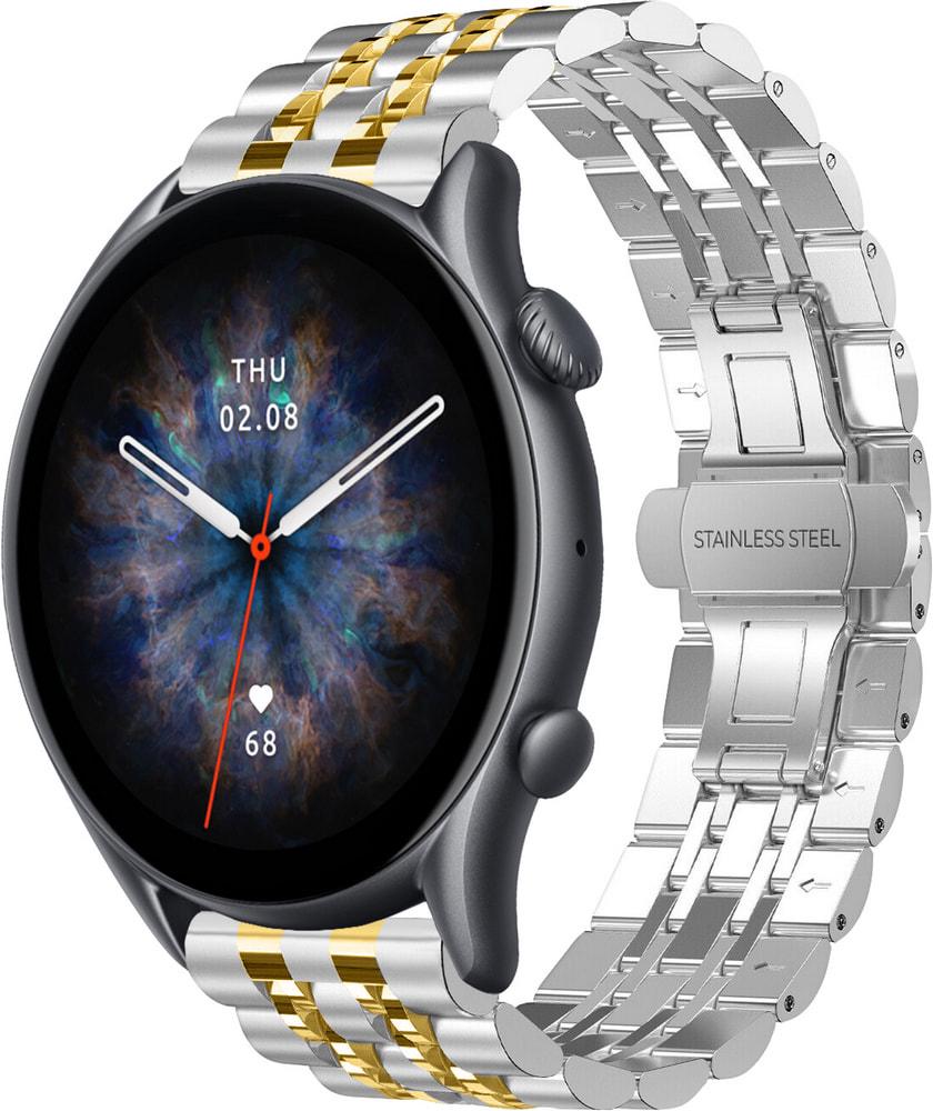 Браслет металлический Spinye Line для Amazfit GTR 3 Pro Silver Gold (28983-67)