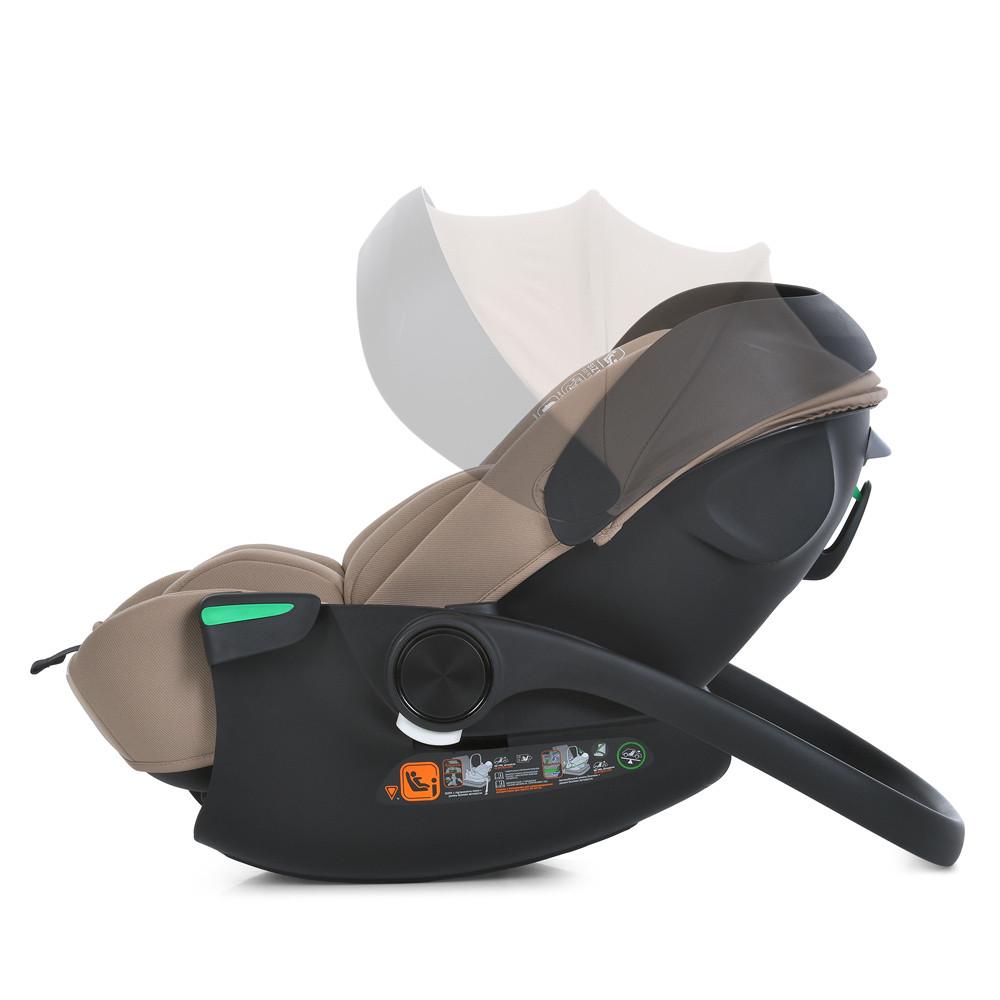 Автокрісло від народження El Camino i-FLOW ME 1198 i-SIZE R129 до 87 см 40-87 см Beige (2762113231) - фото 6