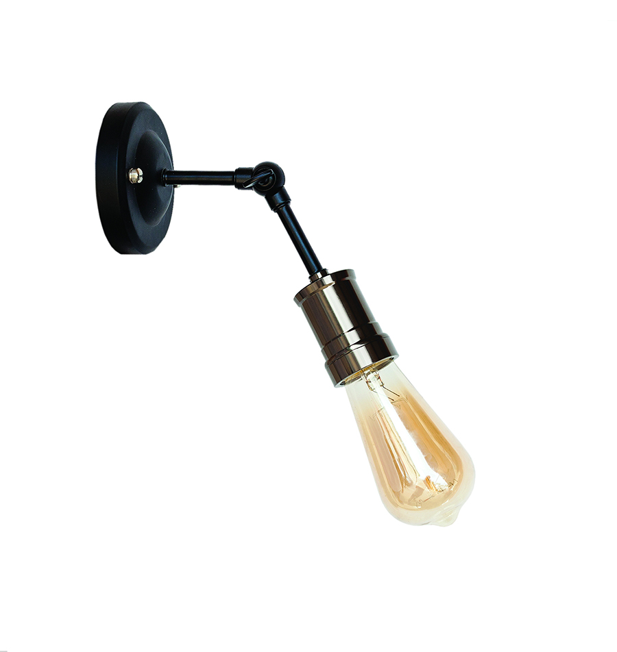 Бра Levistella Lofty функциональное с патроном AMP20 Черный хром (1963530425)