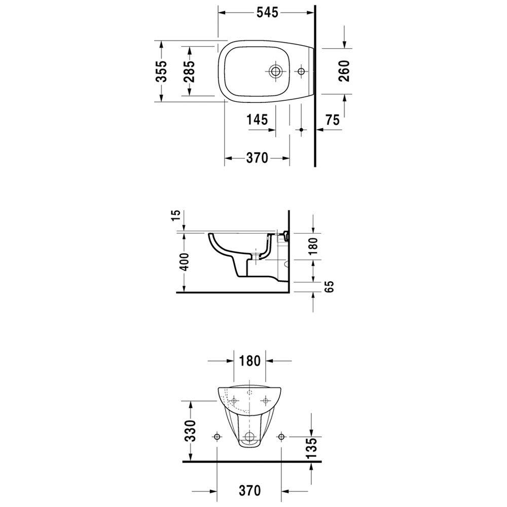 Биде подвесное DURAVIT D-Code 22571500002 Белый (112825) - фото 2 Биде подвесное DURAVIT D-Code 22571500002 Белый (112825) - фото 2