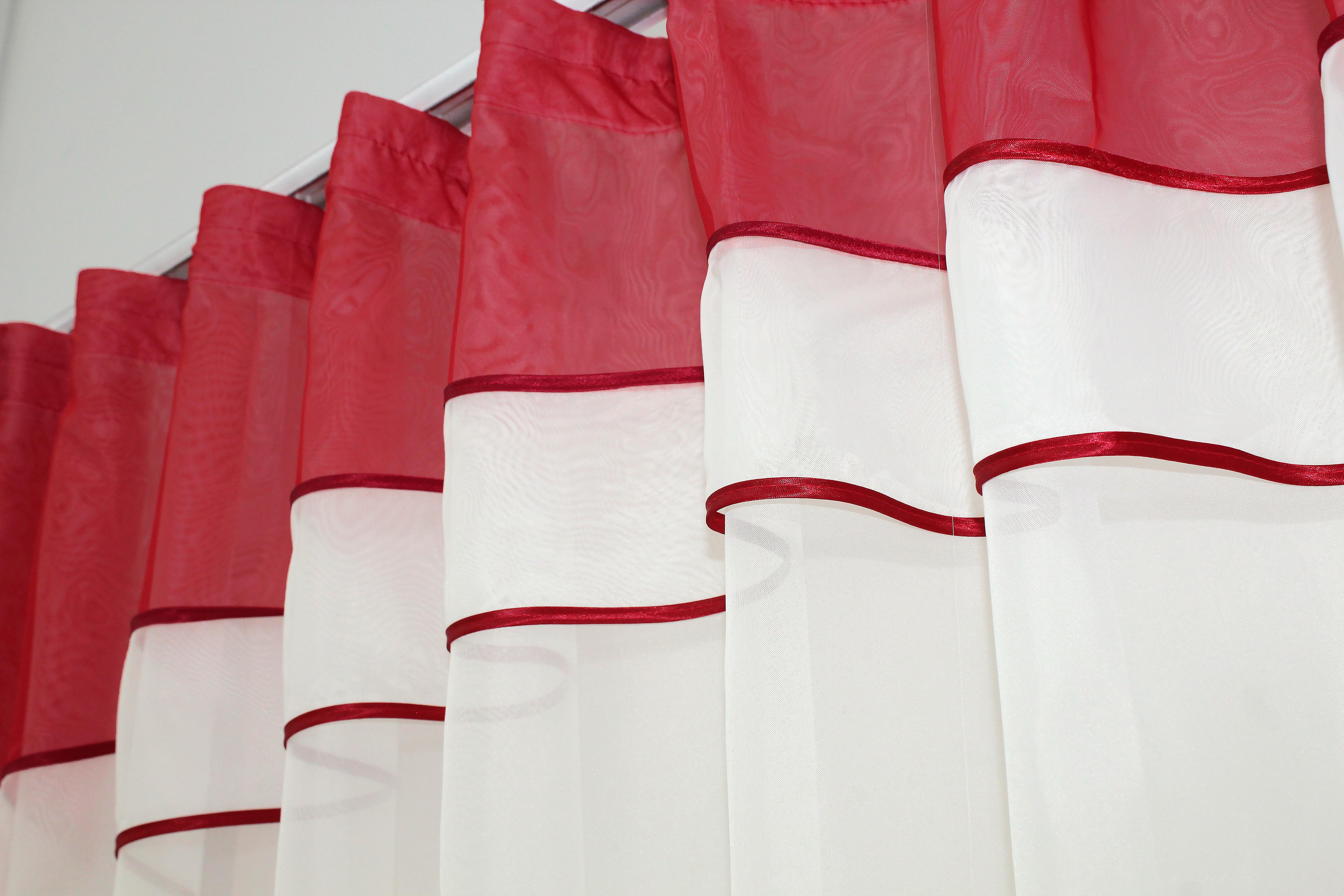 Гардина кухонна VR-Textil № 036к арка 280х170 см Молочний/Червоний (52-0243) - фото 4 Гардина кухонна VR-Textil № 036к арка 280х170 см Молочний/Червоний (52-0243) - фото 4