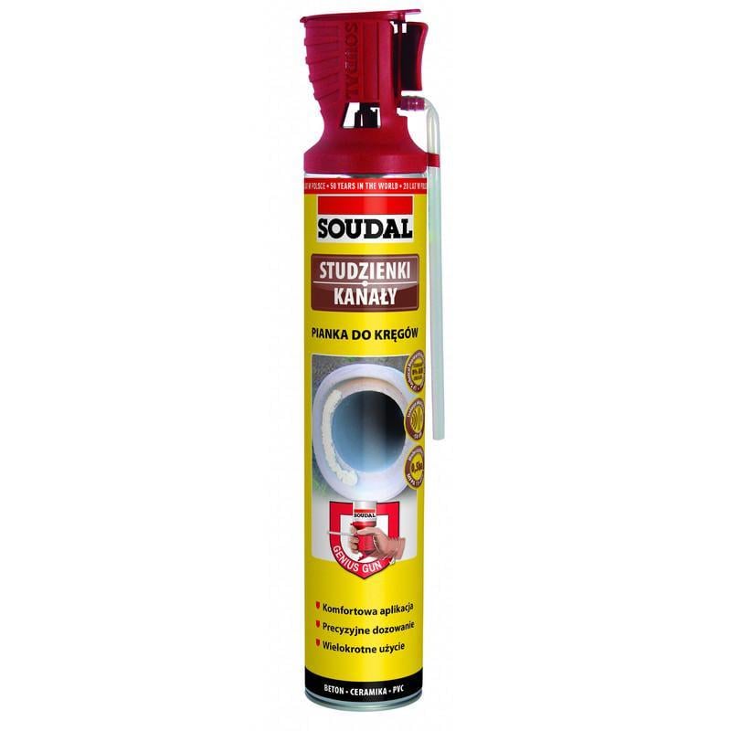Пена для бетонных колец SOUDAL Brunnenschaum с аппликатором 750 мл 3 шт. (000010000000750S00)