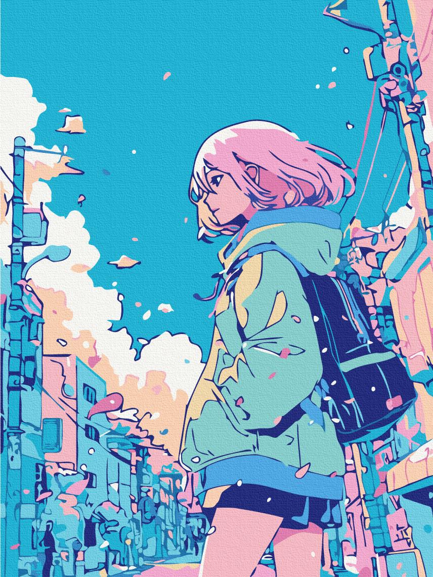 Картина по номерам Brushme Девушка из комикса 30x40 см (RBS54076)