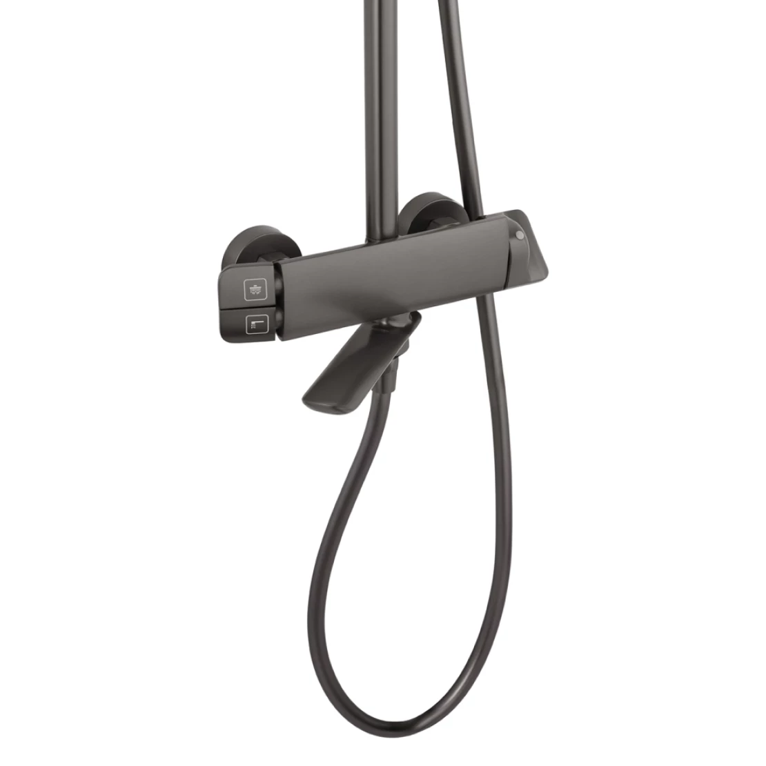 Душевая система пристенная с изливом Kroner KRP Makon GRP063 Графитовый (CV033859) - фото 4 Душевая система пристенная с изливом Kroner KRP Makon GRP063 Графитовый (CV033859) - фото 4