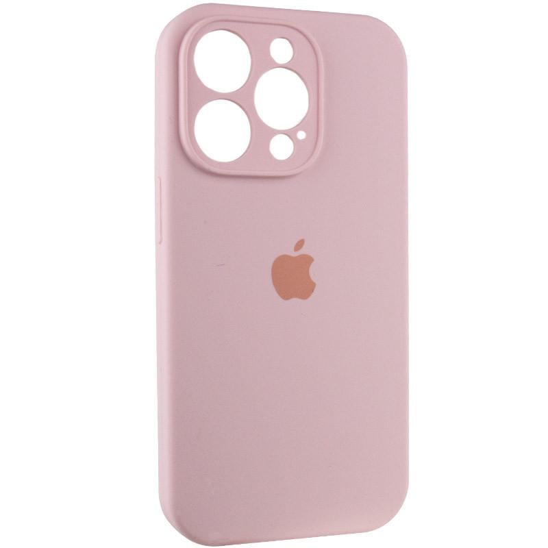 Чехол Silicone Case Full Camera Protective (AA) для Apple iPhone 15 Pro Max (6.7") Розовый | Chalk Pink - фото 4