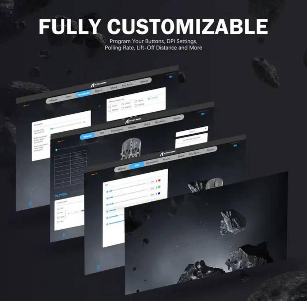 Мышка компьютерная Attack Shark R2 Magnesium 8K PAW3950 8000 Гц Black - фото 4