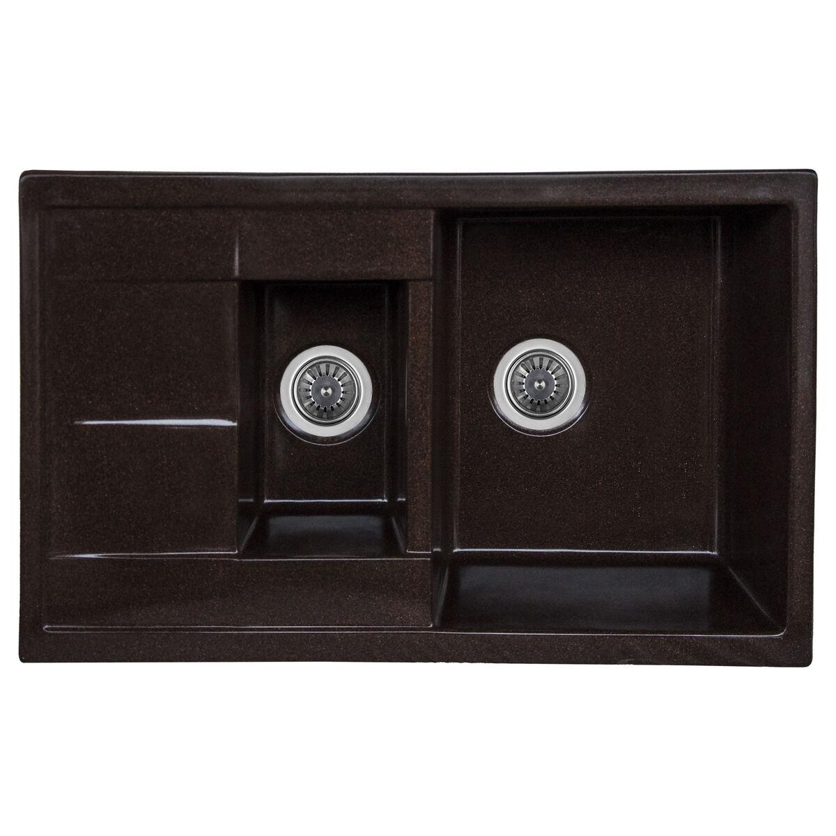 Мойка для кухни Platinum 7850W Kessan гранит глянец Шоколадный (000025002)