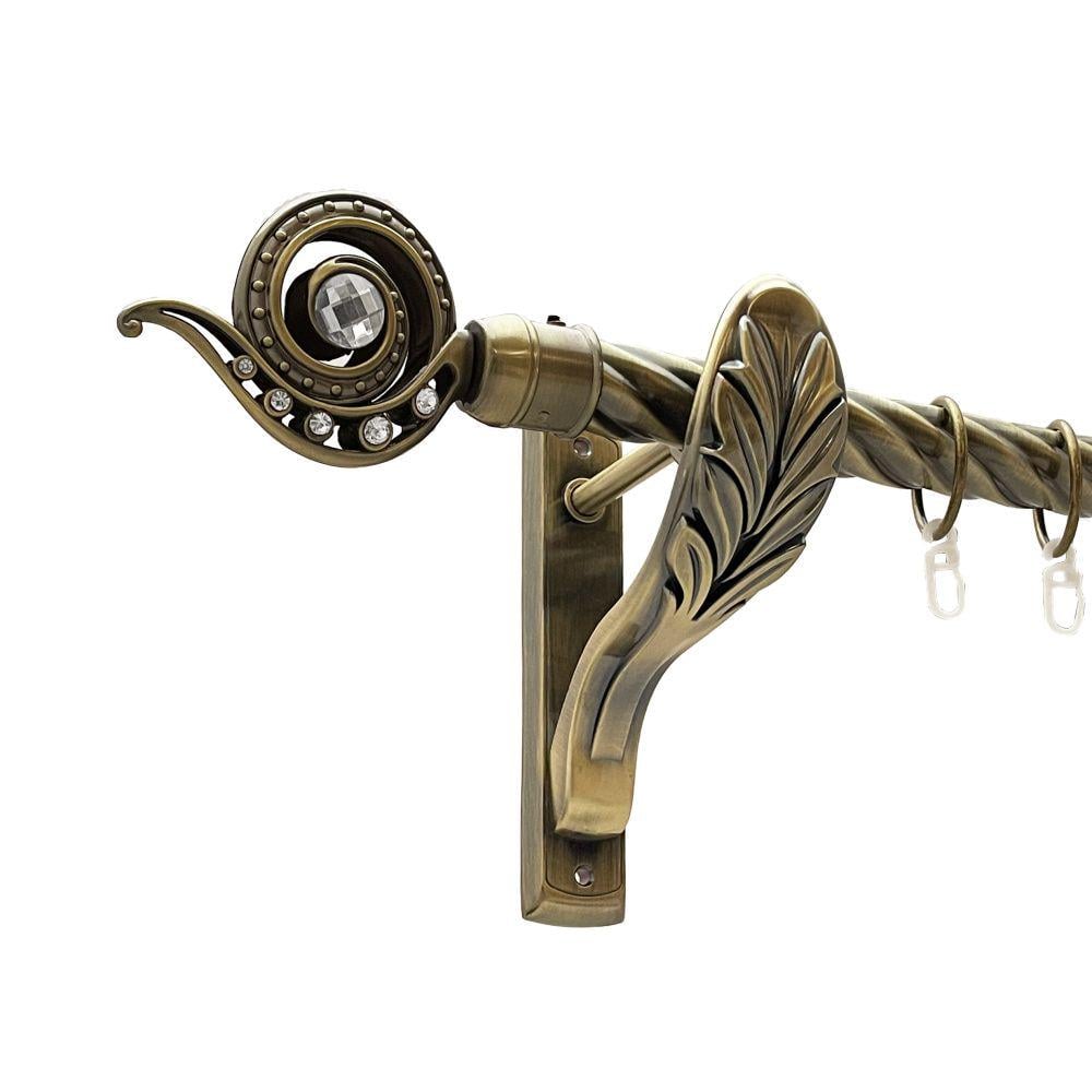 Карниз Orvit Око Дракона металевий однорядний ретро скручена труба кільце металеве 25 мм 200 см Антик (00-00016778)