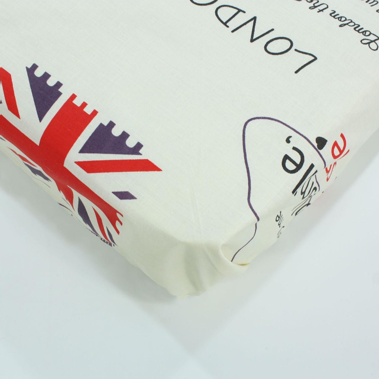 Простынь З0058 145х214 см Бежевый/Красный (156566)