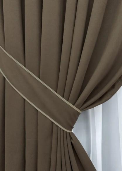 Штори Petek з мікровелюру 1,5х2,9 м 2 шт. Кавовий (1831ш 33-0814) - фото 5 Штори Petek з мікровелюру 1,5х2,9 м 2 шт. Кавовий (1831ш 33-0814) - фото 5