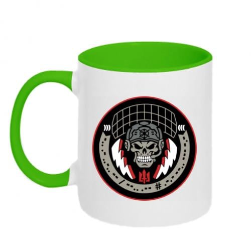 Чашка двухцветная Связист 320 мл Белый с салатовым (13213716-37-184698)