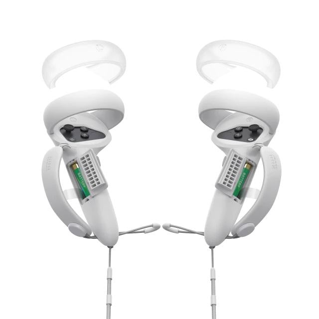 Удлиненный силиконовый чехол с открывающимися панелями и кольцом для контроллеров Oculus Quest 2 White (ACS-USCOPKFOQ2wh)