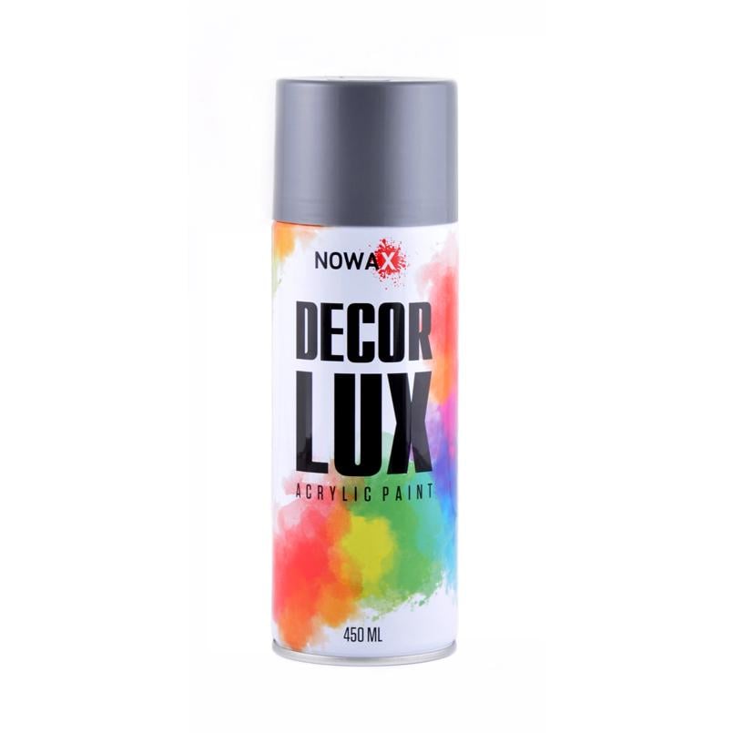 Краска акриловая Nowax Spray 450мл серебро-серый (SILVER СЕРЫЙ/RAL9022)