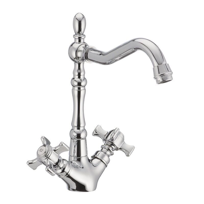 Смеситель для кухни Haiba Zeus HB0441 двухрычажный Хром (63281) Смеситель для кухни Haiba Zeus HB0441 двухрычажный Хром (63281)