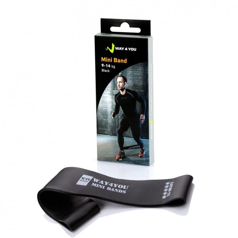 Резинка Way4You Mini Band 9-14 кг Чорний (w40015) - фото 1 Резинка Way4You Mini Band 9-14 кг Чорний (w40015) - фото 1