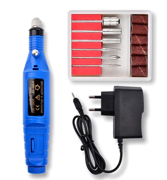 Фрезер для маникюра Nail Drill 15 000 оборотов USB ручка Blue