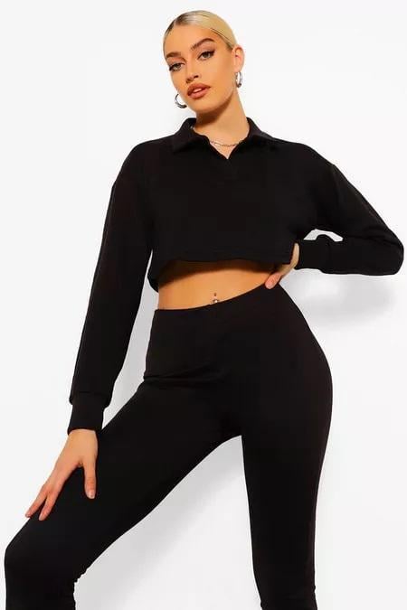 Топ с длинным рукавом M Черный (1107398arl)