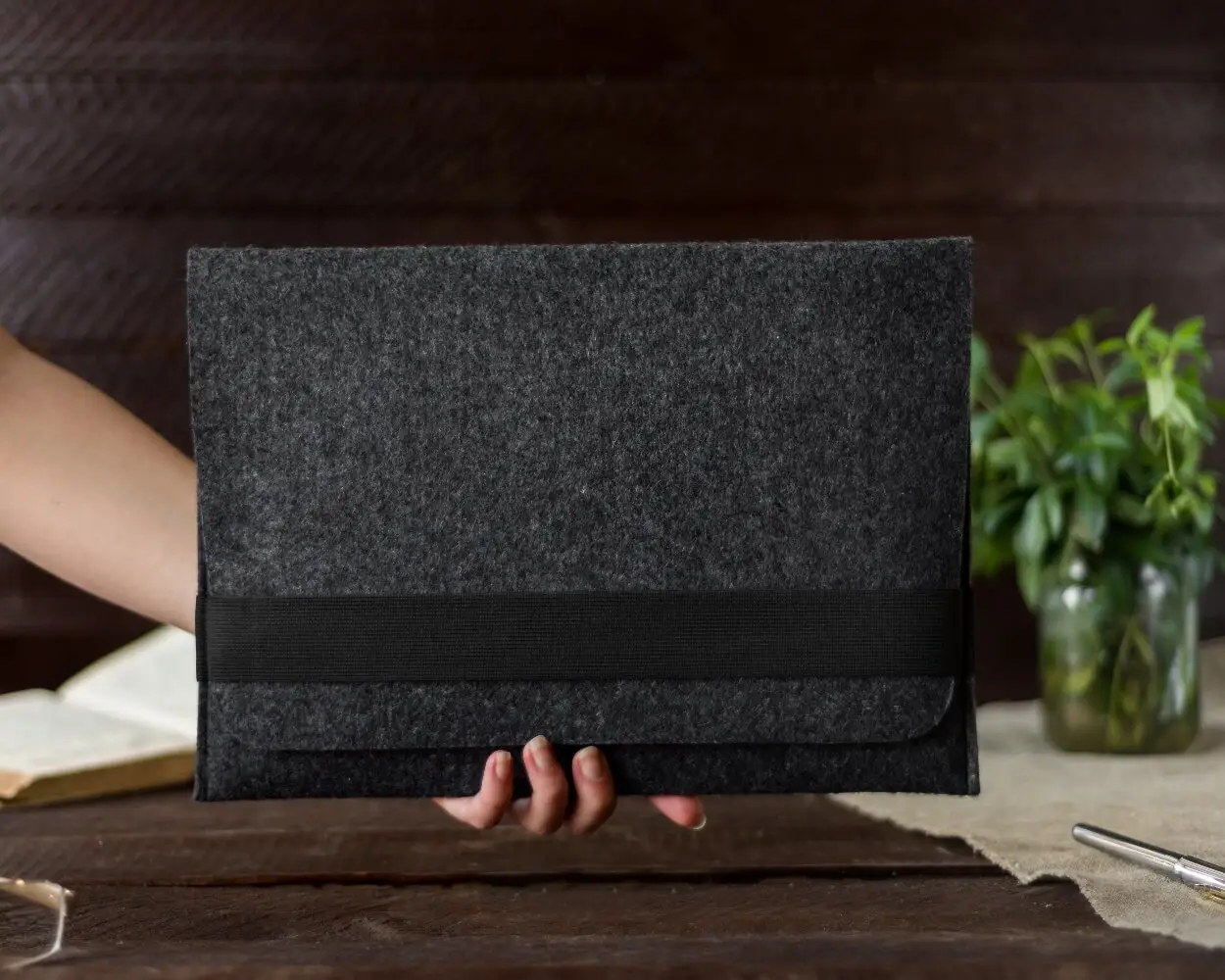 Чехол Gmakin Apple MacBook Air/Pro 13" GM14-13 Felt Case Black - фото 6