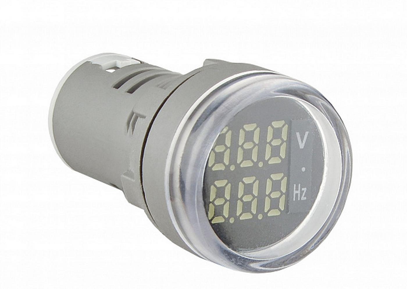 Светосигнальная арматура АСКО-УКРЕМ с индикатором напряжения АС и частоты серии U-ADM-VHz круглая ᴓ22 мм А Белый (00000055180)