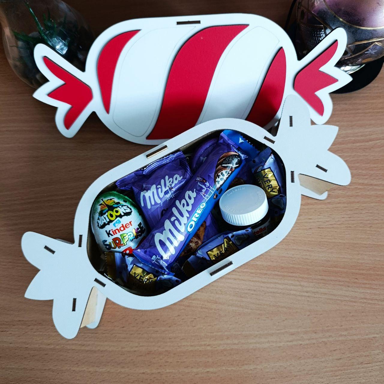 Бокс со сладостями милка для ребенка/девушки на день рождения/новый год/день влюбленных/8 марта (ar265)