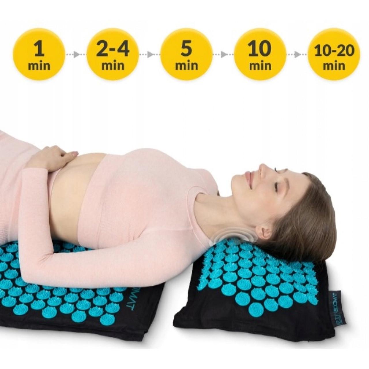 Коврик акупунктурный с подушкой 4fizjo Eco Mat XL Аппликатор Кузнецова Black/Blue (P-5907739317452) - фото 8 Коврик акупунктурный с подушкой 4fizjo Eco Mat XL Аппликатор Кузнецова Black/Blue (P-5907739317452) - фото 8