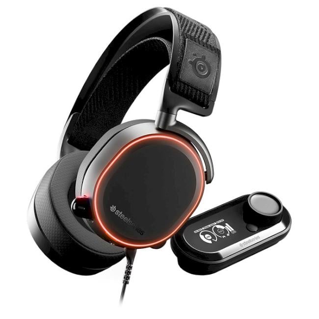 Наушники геймерские SteelSeries Arctis Pro и GameDAC с LED-подсветкой Черный (61453)