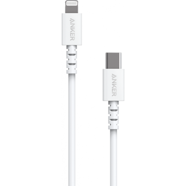 Кабель Anker USB-C to Lightning V3 1.8 м білий (A8613H21) - фото 1