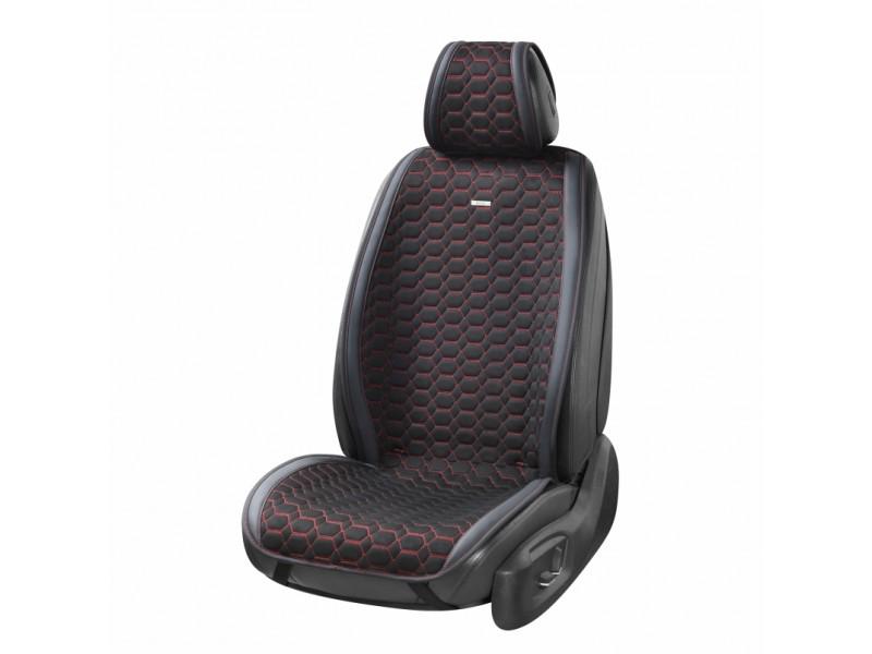 Накидки сидений Beltex Monte Carlo BX81110 велюр полный комплект Черно-красный (468036)