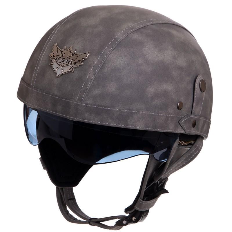 Мотошлем открытый Половина для чоппера Ретро KCO 328 L Серый