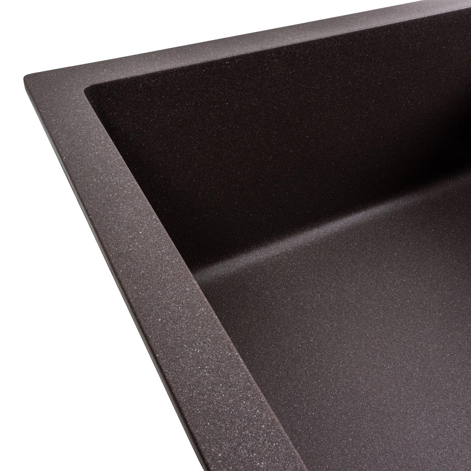 Мойка кухонная гранитная 7050 Cascada Platinum матовая Гренадин - фото 4